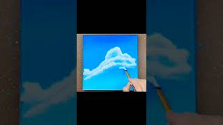 Easy clouds painting hack | #arthack #art #painting #ytshorts#@fozicreation