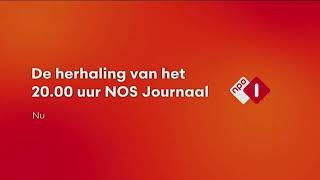 NPO 1 ident – nu: De herhaling van het 20.00 uur NOS Journaal – NED 1