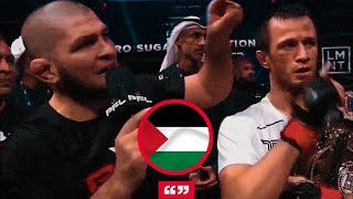 KHABIB TAKES THE MIC AND SHOWS RESPECT TO IRELAND FOR SUPPORTING PALESTINE