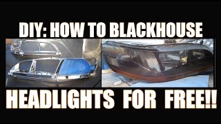 DIY:HOW TO Blackhouse Headlights 98-02 Honda Accord