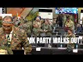 Members of the MK Party staged a walked out of Parliament 