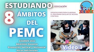 CEAA Estudiando 8 ÁMBITOS PEMC Examen Promoción Vertical Horizontal Admisión Docente USICAMM 2022