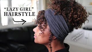 QUICK AND EASY MESSY CURLY BUN HAIRSTYLE | Hair Tutorial