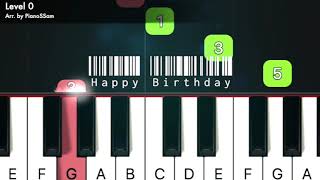 [Beginner] Happy Birthday | Piano Tutorial with Finger Numbers