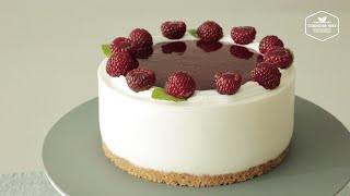 산딸기 요거트 치즈케이크 만들기 | 노오븐 라즈베리 치즈케이크 | No Bake Raspberry Yogurt Cheesecake Recipe | Cooking tree