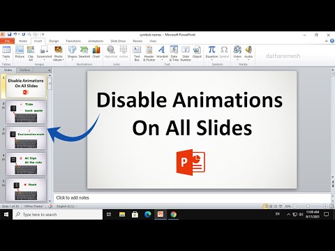 Как отключить или включить всю анимацию в слайд-шоу PowerPoint