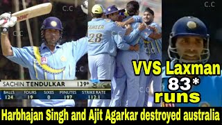 India vs Australia 3rd ODI 2001 full match highlights. Sachin Tendulkar 139 runs vs Australia