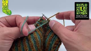 Blip-Free Right-Leaning Single Decrease in Double-Knitted Brioche