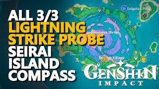 All Seirai Island Lightning Strike Probe Compass Puzzle Genshin Impact