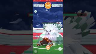 ポケモンGO❗️🤭メガユキノオーレイド！簡単2人討伐💪(TL44.41と言ってもPLは、40なのでTL40×2で余裕ですね)