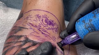 Painful tattoo | Eagle on Fist