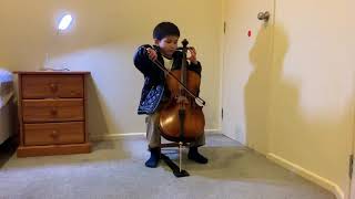 大提琴铃木第一册 小星星练习曲 Cello Suzuki 1 twinkle twinkle little star practicing 4 years old