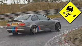 When it Rains at the Nürburgring! Drifts, Fails \u0026 LOTS of BMW's! Pt2