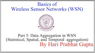 Basics of WSN-Part 5: Data Aggregation in WSN (Statistical, Spatial, and Temporal aggregation)