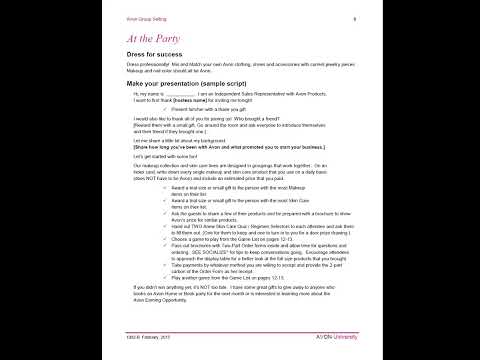Avon Home Party Guide Youtube