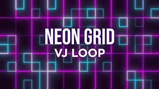 Neon Grid Vj Loop 1-hour 4K