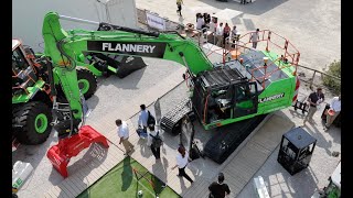 Flannery reveals its BIG green LiuGong machine at Hillhead 2024