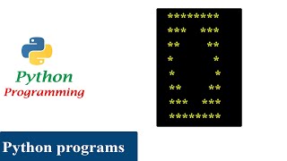 Python Pattern Program - Print Stars in Hollow Diamond Shape