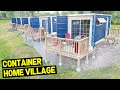 TINY SHIPPING CONTAINER HOME VILLAGE! 4x20ft Containers (Full Tour)