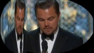 Oscars 2016 Leonardo DiCaprio Wins best Actor - Speech 2016