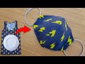 Make Fabric Face Mask at home | DIY Face Mask No Sewing Machine | Easy Face Mask Pattern