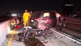 Motorcyclist Fatally Ejected Into Van After Striking Disabled Vehicle In Cerritos