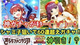 【きららファンタジア】大運動会激アツガチャを限定シャミ子狙いで60回召喚!!大運動会と女神の聖杯ガチャ！