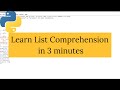 What is List Comprehension In Python | Python Interview Question | Python Tutorial