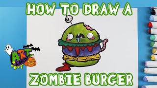 How to Draw a ZOMBIE BURGER
