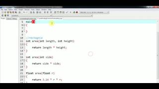 C++ Pashto - 41 Function Overloading Example Area Finding