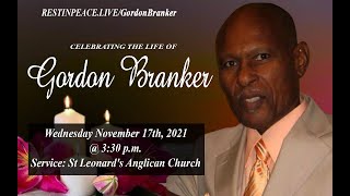 Live stream of funeral service and interment for Gordon Branker