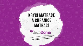 Krycí matrace a chrániče matrací recenze decoDoma