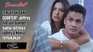 TERJATUH DARI SCOOTER!! Jeffrey nih jail banget sama istrinya jadinya Novia terlukakan🤭🛴