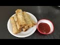 crispy vegetable spring rolls recipe kannada ವೆಜ್ ಸ್ಪ್ರಿಂಗ್ ರೋಲ್ಸ್ easy snack recipe toasted.