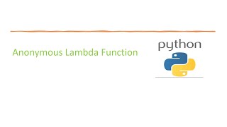 Basic Python 26: Anonymous Function | Lambda Function in Python