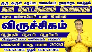 விருச்சிகம் வைகாசி மாத ராசி பலன்கள் 2024 || Viruchigam Vaikasi Maatha Palangal 2024