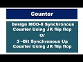 U3L5.8 | MOD 8 Synchronous Counter Using JK Flip Flop  | MOD 8 Counter | 3 Bit Synchronous counter