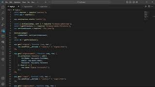 Login Page using Node js and Firestore database