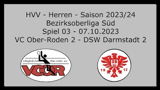 HVV - Herren - Saison 23/24 - Bezirksoberliga Süd - Spiel 03 - VC Ober-Roden 2 - DSW Darmstadt 2