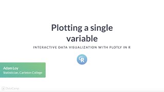 R Tutorial: Plotting a single variable