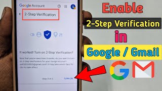 How to Enable 2 Step Verification in Google or Gmail Account 2024