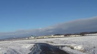 旭川空港は雪景色の世界になりました。