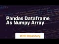 pandas dataframe as numpy array