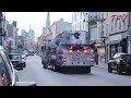 fdny hauling realq2b engine 229 u0026 tower ladder 146 responding to a reported stove fire. ny