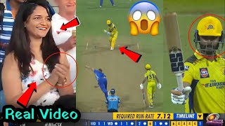 Ajinkya Rahane wife crazy reaction when Rahane match winning 61 runs || CSK vs MI