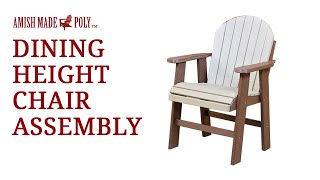 Amish Made Poly Dining Height Chair Assembly