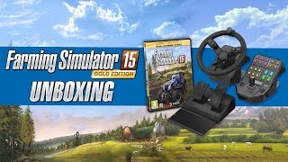 Farming Simulator 15 GOLD Edition - Official VOLANTE e PAINEL  - Unboxing