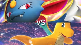 Pokémon TCG Pocket Weavile EX vs Dragonite