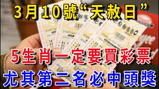 准得可怕！3月10號「天赦日」，這5個生肖一定要買彩票，尤其第二名，躲不過中頭獎！一旦錯過，再等20年！| 花好月圓 #運勢 #風水 #佛教 #生肖 #佛語禪心