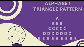 86 Alphabet Triangle Pattern without any pre-defined method using while loop in Python